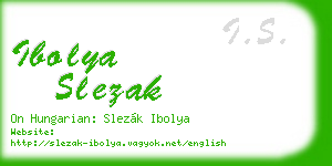 ibolya slezak business card