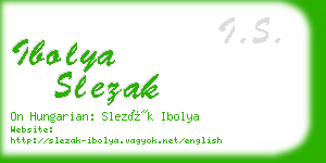 ibolya slezak business card